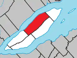 Location within L'Île-d'Orléans RCM