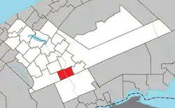 Location within La Matapédia RCM.