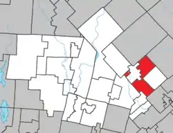 Location within Les Laurentides RCM