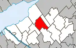 Location within Nicolet-Yamaska RCM
