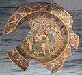 Saintonge polychrome dish in the style of Bernard Palissy, mid-1500s, excavated in London. Museum of London.