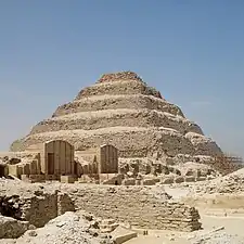 The Pyramid of Djoser, Saqqara, Egypt, 2667–2648 BC, by Imhotep