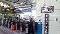 Salak Selatan LRT Station's faregates