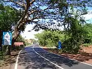 View from the village, road to the Seminary.