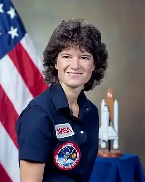 Image 6Sally RidePhotograph credit: NASA; restored by CoffeeandcrumbsSally Ride (May&nbsp;26, 1951&nbsp;– July&nbsp;23, 2012) was an American physicist and astronaut. She joined NASA in 1978, and in 1983 became the first American woman in space. She was the third woman in space overall, after Soviet cosmonauts Valentina Tereshkova (1963) and Svetlana Savitskaya (1982). Ride had completed eight months of training for her third flight when the Space Shuttle Challenger disaster occurred. She served on the two panels that investigated this accident and the Space Shuttle Columbia disaster.More selected pictures