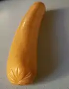 A salmon sausage