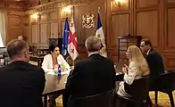 Georgian President meeting with foreign ambassadors inside Orbeliani Palace