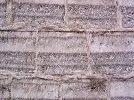 Solid salt bricks from Salar de Uyuni