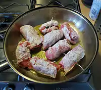 Saltimbocca alla romana cooking