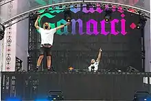Salvatore Ganacci (right) together with a look alike at Airbeat One 2019