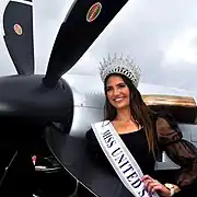 Samantha Keene Anderson with airplane