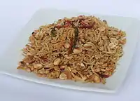 Sambal teri kacang, fried anchovies with peanuts and chili (Indonesia)