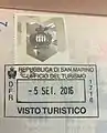 San Marino entry stamp