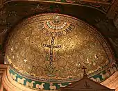 12th century mosaic on the apse of the San Clemente al Laterano of the Lateran, illustrating the continuity of Ancient and early Christian models in Rome throughout the Middle Ages