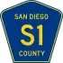 San Diego County Route S1 sign