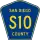 County Road S10 marker