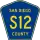 County Road S12 marker