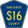 County Road S16 marker