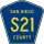 County Road S21 marker