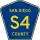 County Road S4 marker