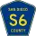 County Road S6 marker