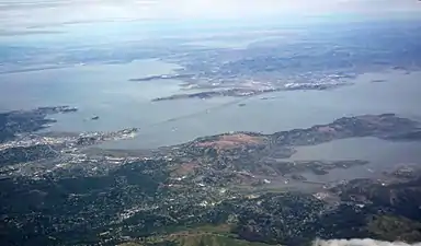 Looking north into San Pablo Bay at the Richmond-San Rafael Bridge, 2010