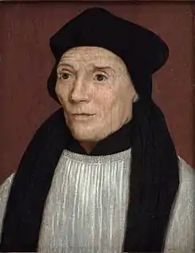 St. John Fisher, the Catholic pre-Reformation Bishop of Rochester, shown here with the medieval rochet, tippet, and the cap.