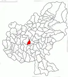 Location in Mureș County