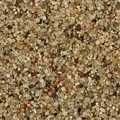 multicolor grains of sand in a centimeter sample