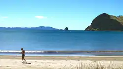 View of Great Barrier Island and the Colville Channel from Sanby Bay on the Coromandel Peninsula
