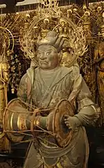 One of the 28 Sanjusangen-do temple deities, Kendatsuba (乾闥婆)