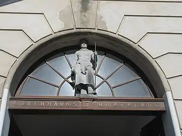 The lunette of the gateway.