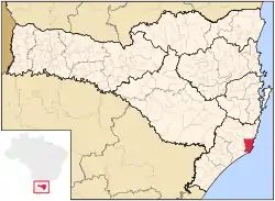 Location in Santa Catarina state