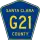 County Road G21 marker