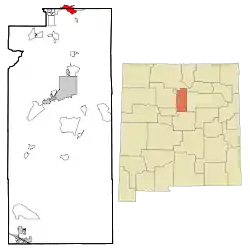 Location of Chimayó, New Mexico