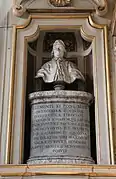 Bust of Pope Clement XI at Santa Cecilia church, Rome