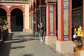 The Sevillian azulejos dated to 1606 in the cloister