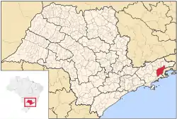 Location in the state of São Paulo