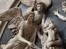 Detail of monument to Sarah Morley  by John Flaxman RA