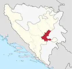 Location of the Sarajevo Canton