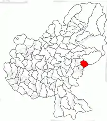 Location in Mureș County