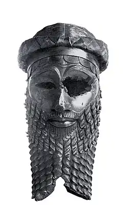Bronze head of an Akkadian ruler, discovered in Nineveh in 1931, presumably depicting either Sargon or, more probably, Sargon's grandson Naram-Sin. Lost in the 2003 lootings.