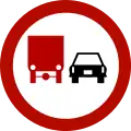 No overtaking by heavy goods vehicles