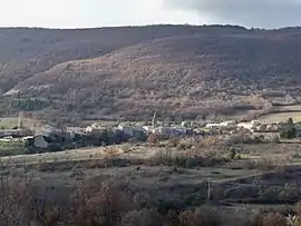 A general view of the village of Saumane
