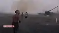 Ukrainian soldiers fire multiple 2S5 Giatsint-S at DPR positions at Saur-Mogila, July 2014