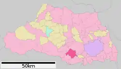 Location of Sayama in Saitama Prefecture