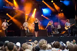 Scandinavian Music Group performing on the main stage of the Ilosaarirock festival in July 2008