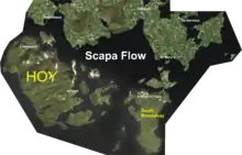 Aerial photograph of Scapa Flow