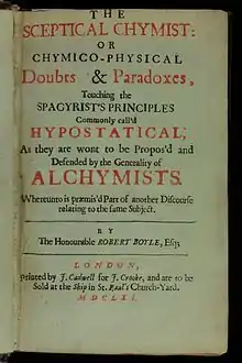 Image 30Title page from The Sceptical Chymist, a foundational text of chemistry, written by Robert Boyle in 1661 (from Scientific Revolution)