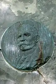 Bronze medallion with Edmond Galoppin&nbsp;[fr]'s effigy by Jean Lecroart